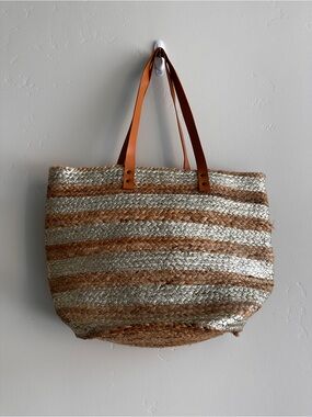NEW JUTE TOTE BAG NATURAL WOVEN BAG
